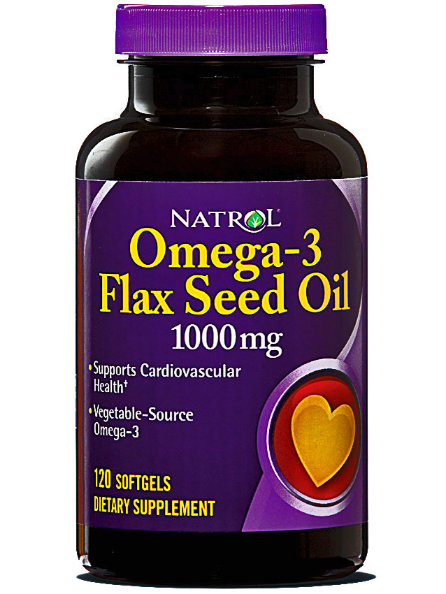 Natrol Omega-3 Flax Seed Oil 1000mg (120 капс)