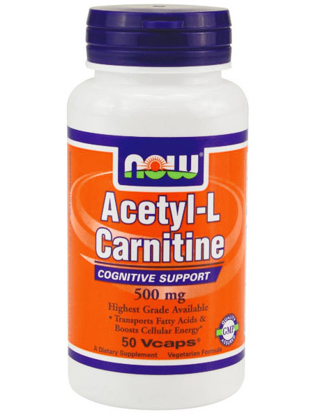 NOW Acetyl L-Carnitine 500mg (50 капс)