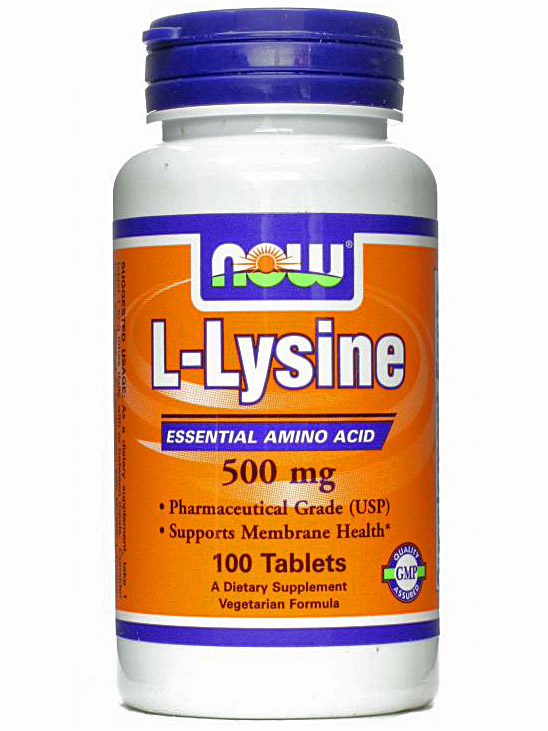 NOW L-Lysine Pharmaceutical Grade 500mg (100 табл)
