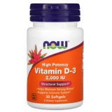 NOW Vitamin D-3 2000 ME (30 капс)