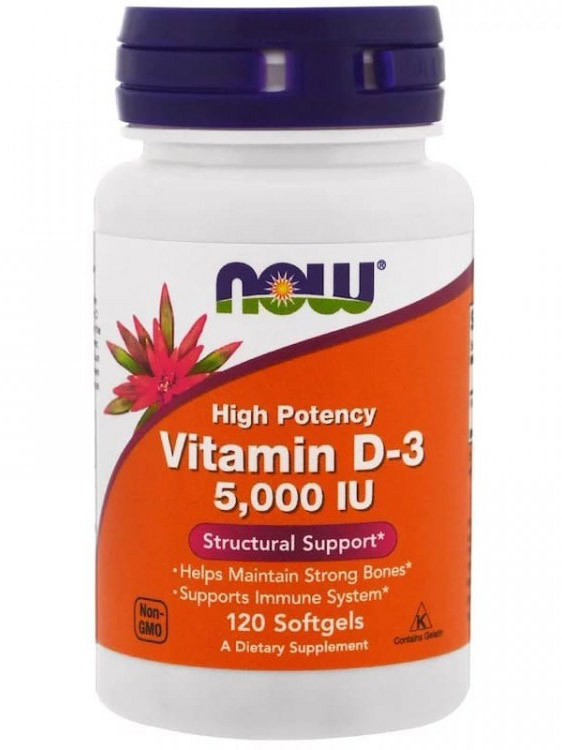 NOW Vitamin D-3 - 5000 IU (120 капс)