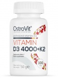 OstroVit Vitamin D3 4000 + K2 (100 табл)