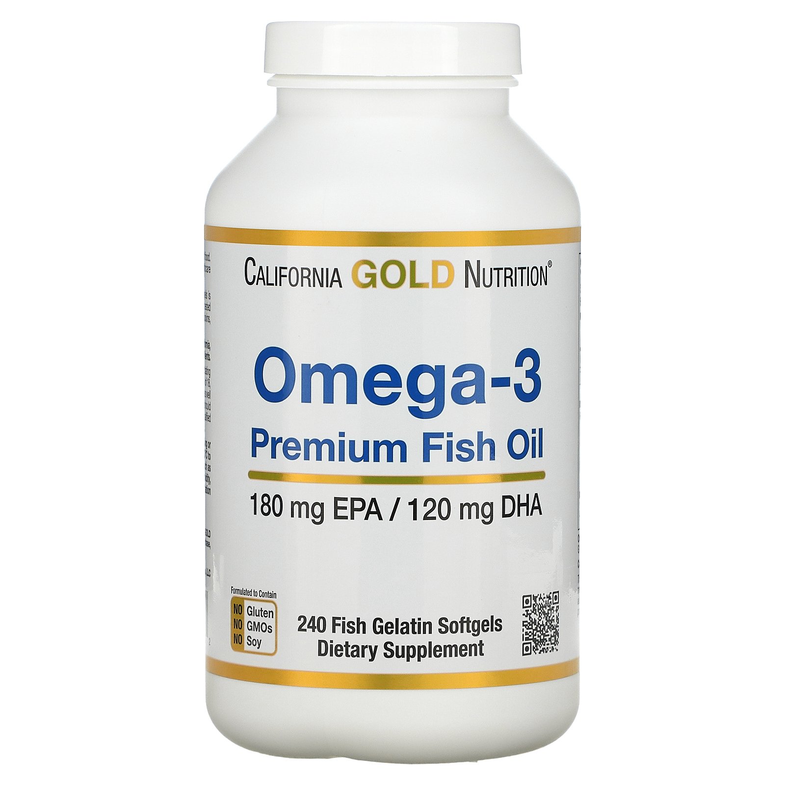 California Gold Nutrition Omega 3 Fish Oil Softgels (240кап)