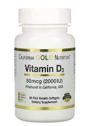 California Gold Nutrition Vitamin D3 2000IU (90 капс)