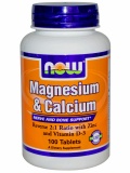 NOW Magnesium & Calcium (100 табл)