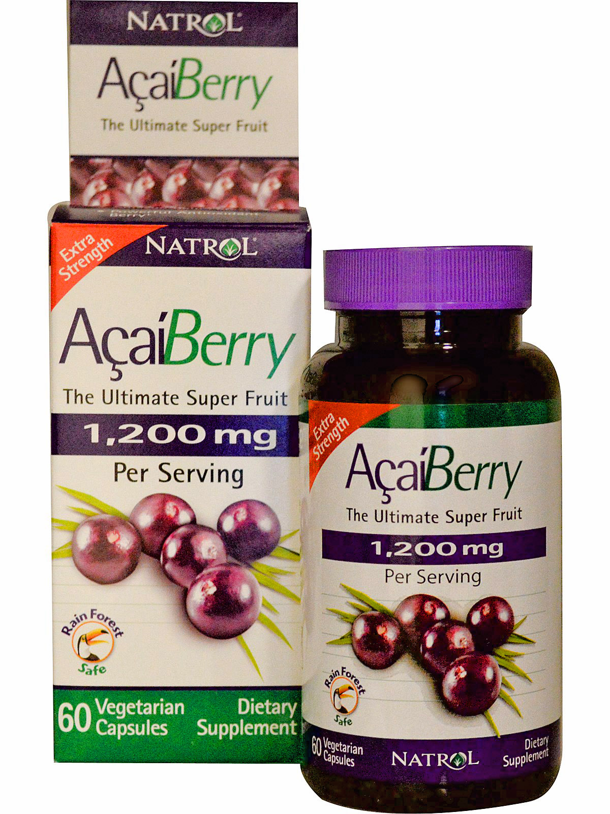 Natrol AcaiBerry Extra Strength 1200 mg (60 капс)