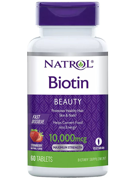 Natrol Biotin 10000mcg Fast Dissolve (60 табл)